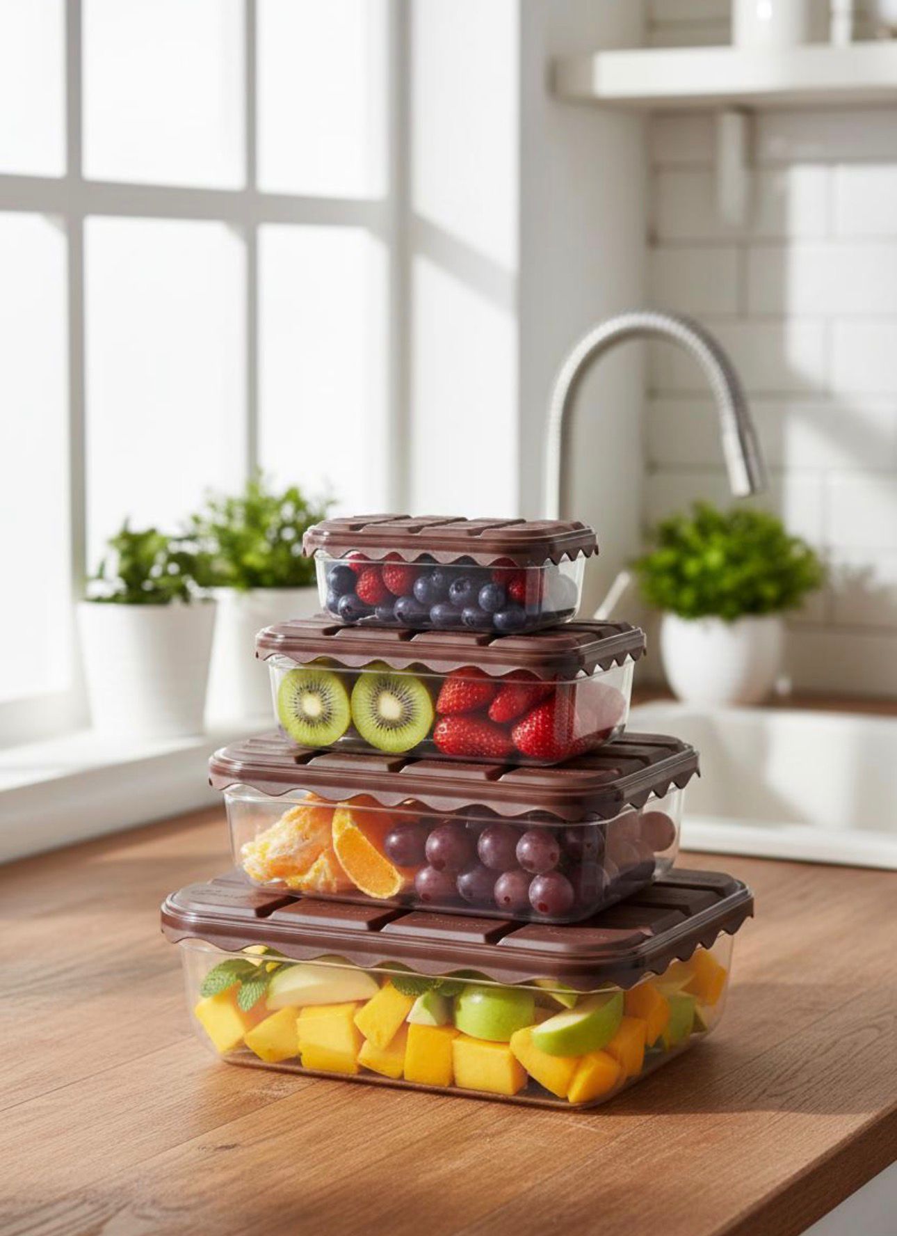 Çikolata Desenli Saklama Kabları-M8