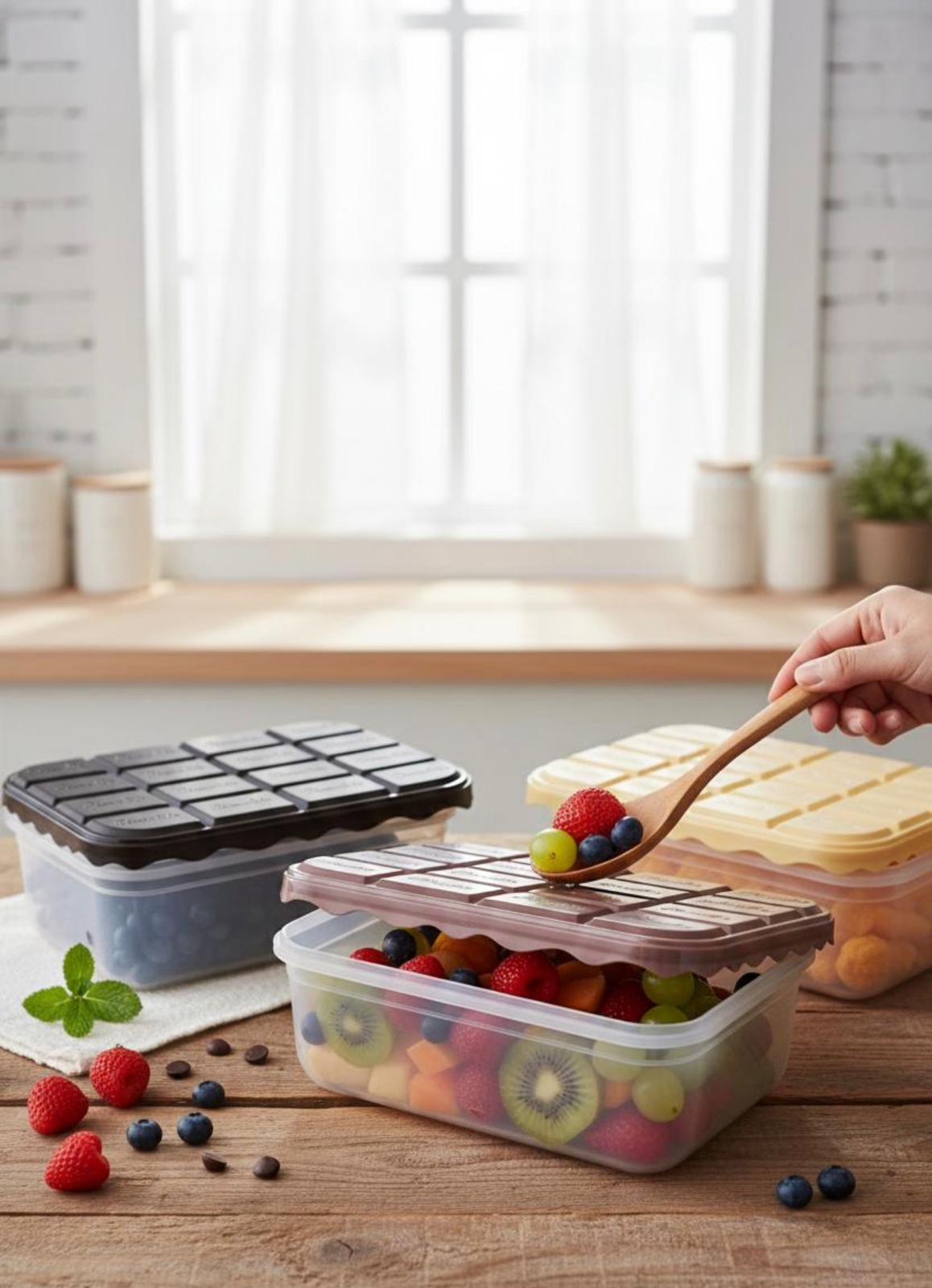 Çikolata Desenli Saklama Kabları-M6